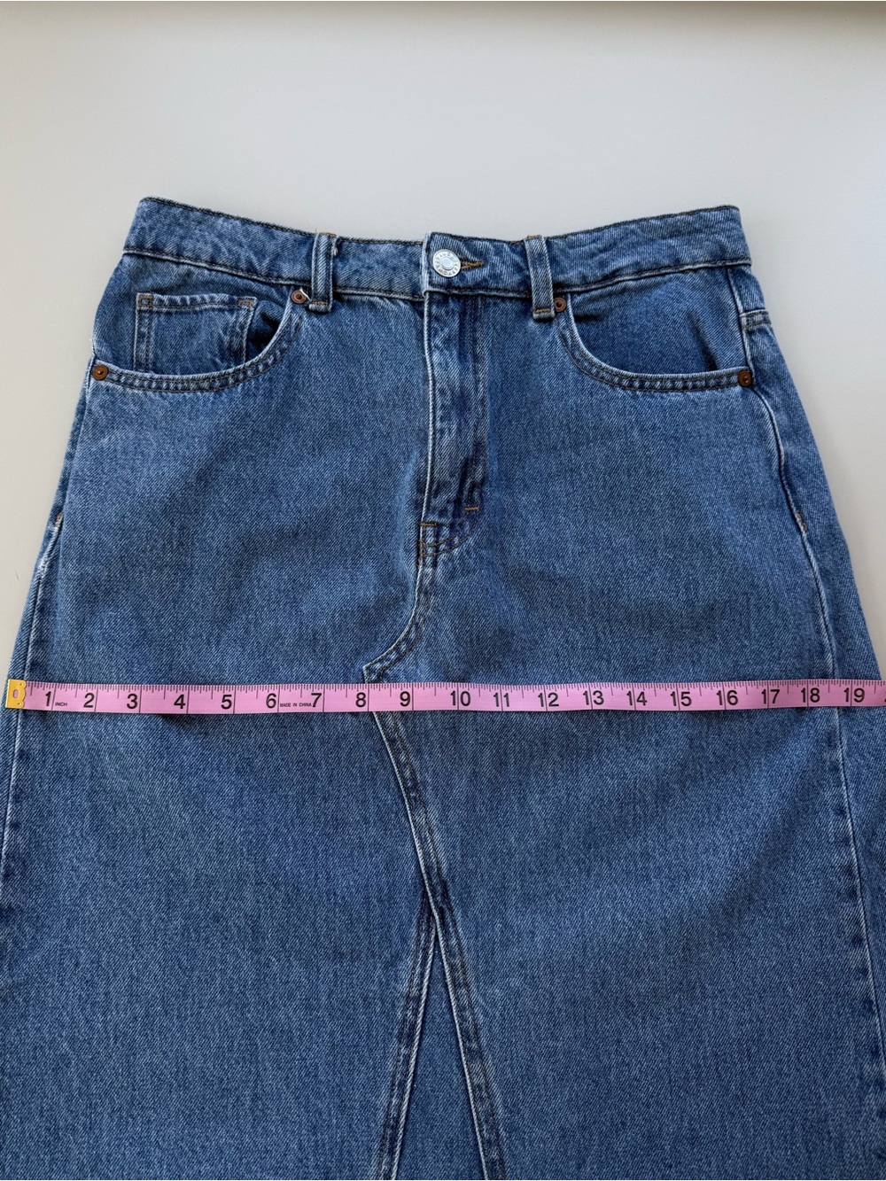 Mango Blue Denim Maxi Skirt Size M - Picture 10 of 13